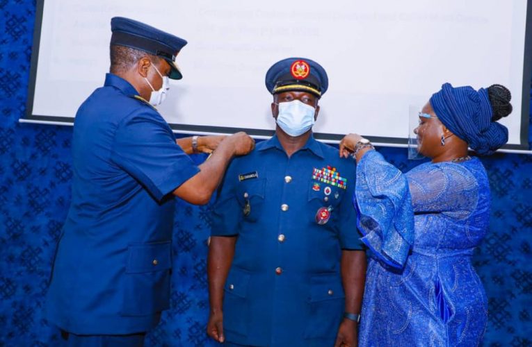 NAF DECORATES RECENTLY PROMOTED SENIOR OFFICERS, AS HMOD CHARGES THEM TO REDEDICATE THEMSELVES TO THE SERVICE OF A BETTER NIGERIA.