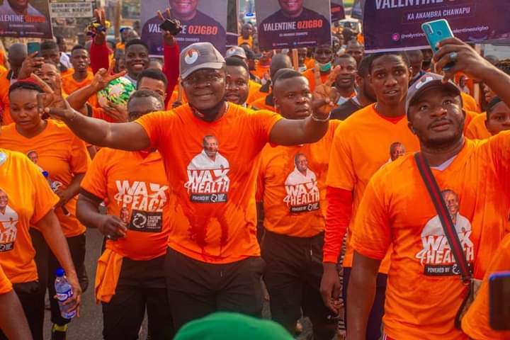 Excitement As Valentine Ozigbo Leads 3rd #WALK4HEALTH Event In Nnewi Anambra State.