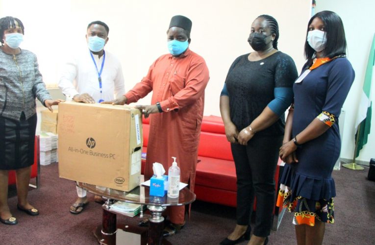 IOM DONATES COMPUTER TO NIDCOM FOR DIASPORA MAPPING.