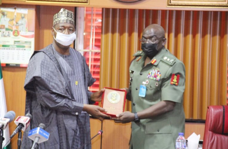 Governor Zulum Visits Army Headquarters, Seeks More Collaboration To End Insecurity.