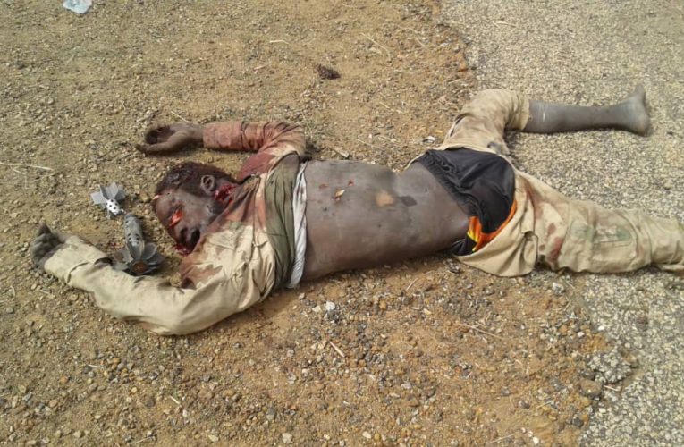 ISWAP TERRORISTS DECIMATED IN DAMBOA, ABANDONED SUICIDE MISSION.