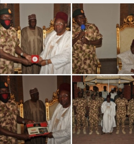 OPERATION HADIN KAI: CHIEF OF ARMY STAFF, MAJOR GENERAL FARUK YAHAYA VISITS THE SHEHU OF BORNO.