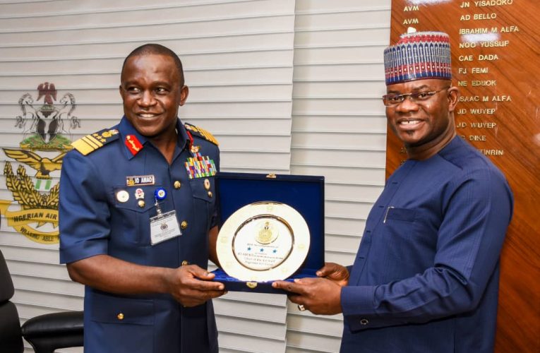 GOVERNOR YAHAYA BELLO SOLICITS FOR ESTABLISHMENT OF NAF BASE IN KOGI STATE.