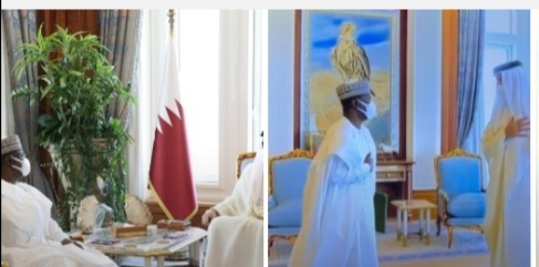 NIGERIAN AMBASSADOR TO QATAR, YAKUBU ABDULLAHI AHMED PRESENTS LETTERS OF CREDENCE TO EMIR OF THE STATE OF QATAR.