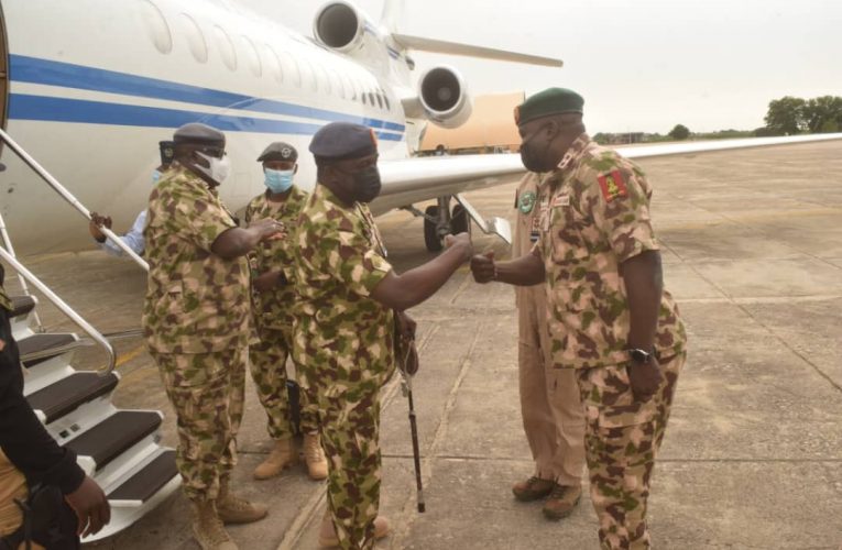 CAS VISITS FRONTLINE TROOPS IN MAIDUGURI, YOLA, URGES THEM TO SUSTAIN ONSLAUGHT AGAINST INSURGENTS.