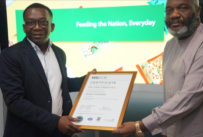 Flour Mills Of Nigeria PLC Gets ISO 27001 Certification For Robust Cyber Security Framework.