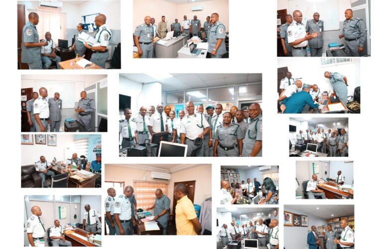 Acting  Customs Boss Tour Offices At Nigeria Customs Service Headquarters.