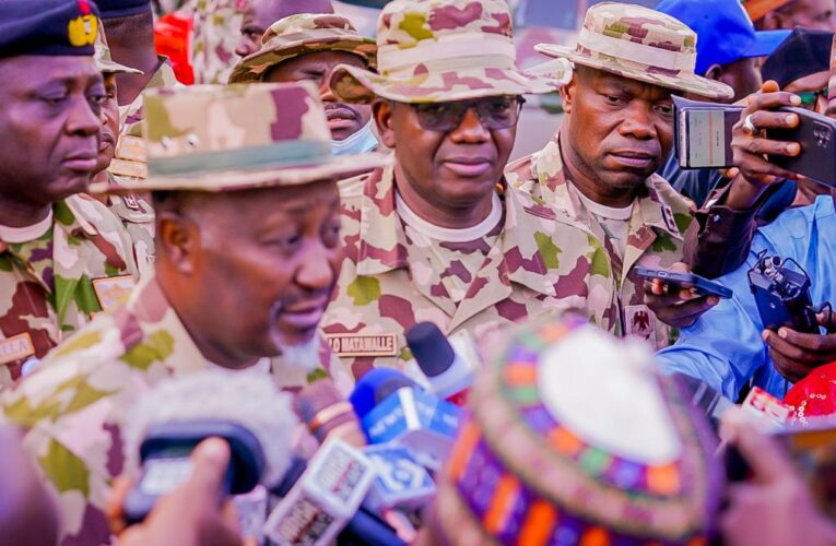 DEFENCE MINISTER BADARU Abubakar Eulogizes Troops Of OP Hadin Kai For Their Effort Towards Ending Terrorism.