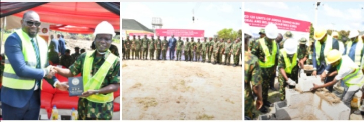 CORPORATE SOCIAL RESPONSIBILITY: COAS Performs Groundbreaking/Foundation Laying Ceremony Of Abdul Samad Rabiu Corporal Below Quarters.