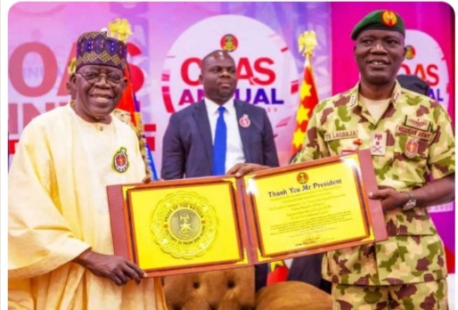 GIVE MORE TOWARDS SUSTAINABLE PEACE AND SECURITY – PRESIDENT TINUBU TELLS TROOPS.