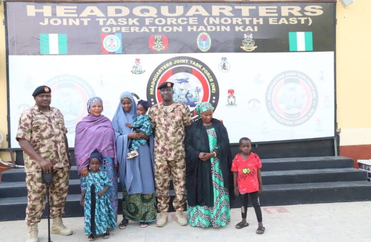 Theatre Command Operation Hadin Kai Hands Over Rescued Chibok Girl To Borno State Government.