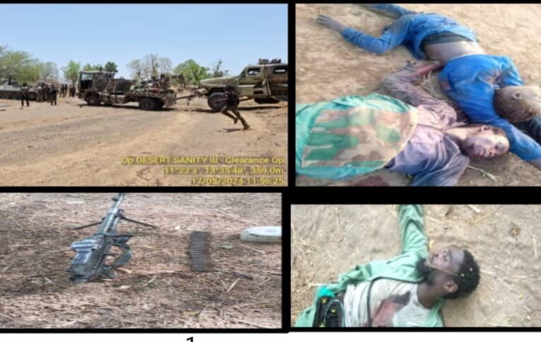 Troops Annihilate 7 Terrorists In Ambush, Recover GPMG, Belt Of Ammunition In Borno.