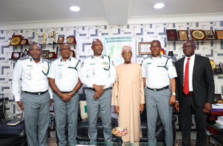 Customs CG Adeniyi Hosts Former CG Mustapha At Nigeria Customs Headquarters.