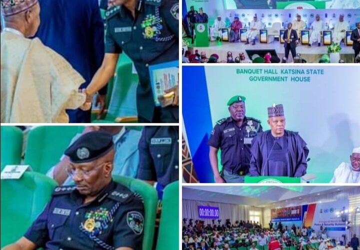 FORMER PRESIDENT MUHAMMADU BUHARI, VP SHETTIMA, IGP ATTENDS NORTH WEST PEACE, SECURITY SUMMIT IN KATSINA.