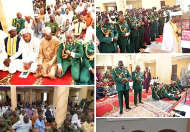 NADCEL 2024: NIGERIAN ARMY HOLDS JUMA’AT PRAYERS ACROSS ITS FORMATIONS Offer Prayers Tor The Unity Of The Nation And The Success Of NA Operations.