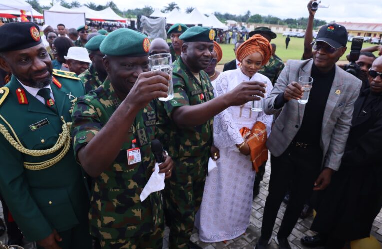 NIGERIAN ARMY HAS UNDERTAKEN OVER THREE HUNDRED INTERVENTION PROJECTS ACROSS THE SIX GEOPOLITICAL ZONES OF THE COUNTRY…AS CHIEF OF ARMY STAFF COMMISSION PROJECTS IN UYO.