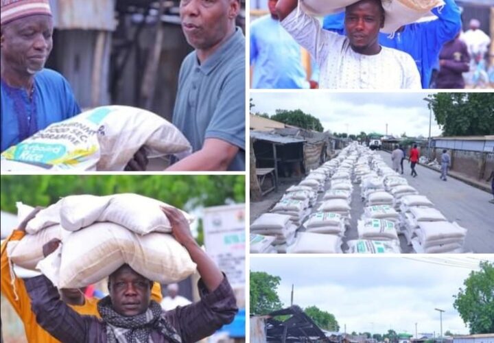 Governor Zulum Distributes Trucks Load Of Rice.