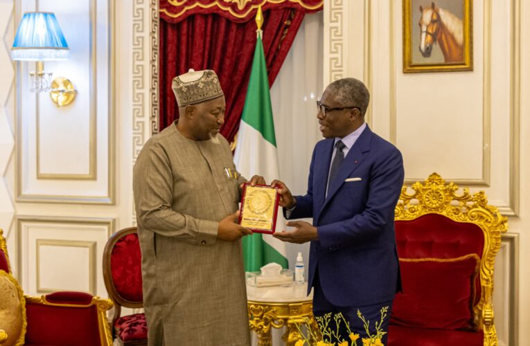 PHOTO NEWS:Minister of Defence H.E. Mohammed Badaru Abubakar With The Vice President of Equatorial Guinea, Mr. Teodoro Nguema Obiang.