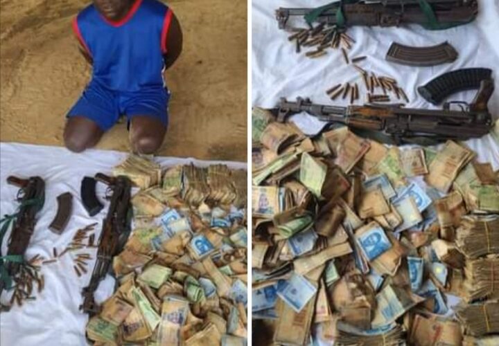 ARREST OF NOTORIOUS ARMED ROBBER AND RECOVERY OF 2 AK-47 RIFLES WITH 47 ROUNDS OF LIVE AMMUNITION.