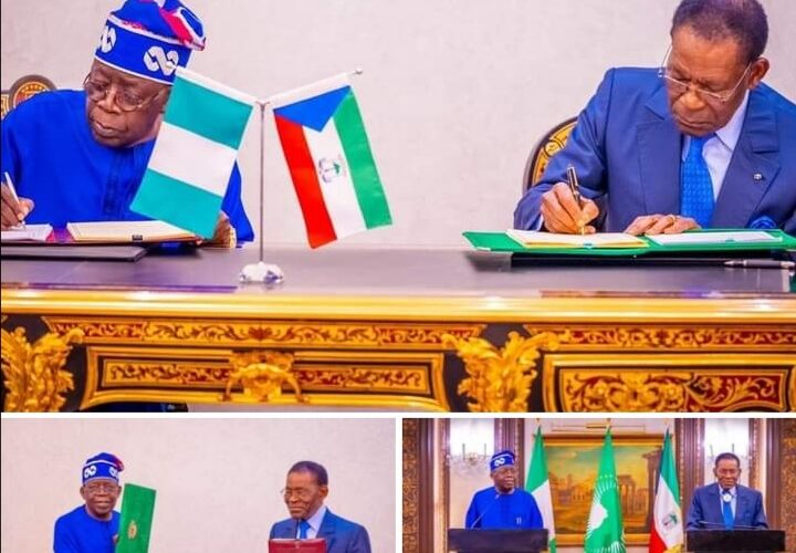 BREAKING: President Tinubu And President MBASOGO Sign Agreement On Gas Pipeline For Gulf Of Guinea.