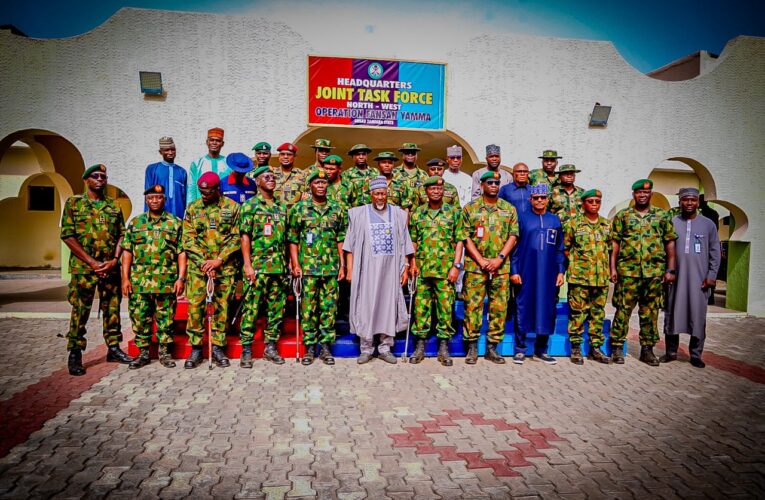 President Bola Ahmed Tinubu Charges Nigerian Troops To End Insecurity In Zamfara, North-West.