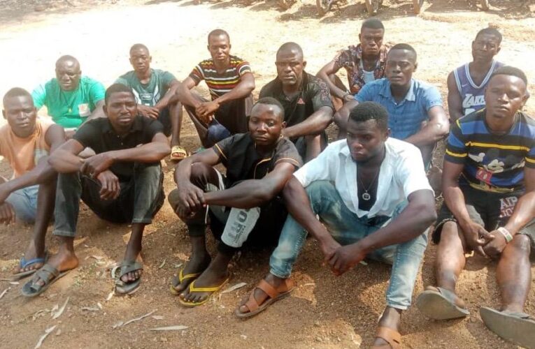 Troops Of 6 Brigade Nab 12 Suspected Kidnappers, Recover 14 Motorcycles, Pistol, And Two Bags Of Indian Hemp.