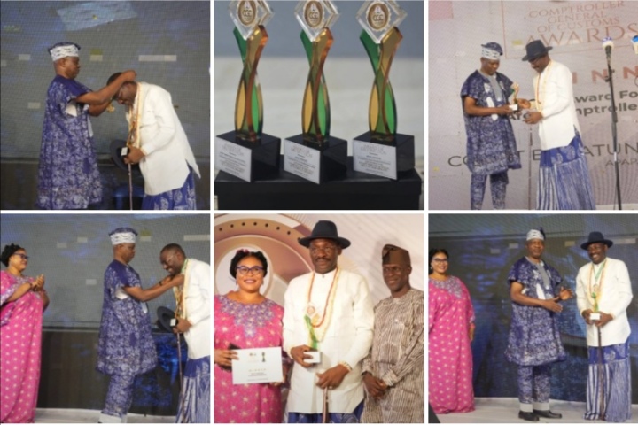 Apapa Customs Command, Comptroller Olomu Win Three Awards For Excellence, Revenue, Controller Of The Year.