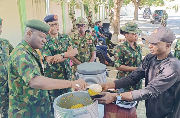 Theatre Commander Urges Troops To Maintain Information Security During Operations As Troops Hosted For Christmas Lunch.