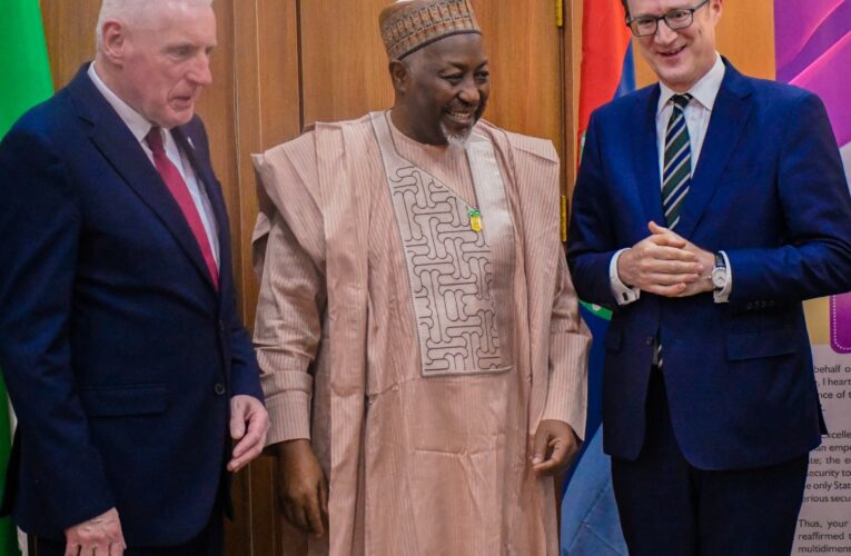 PHOTO NEWS:THE UNITED KINGDOM MINISTER OF ARMED FORCES AND  THE BRITISH HIGH COMMISSIONER TO NIGERIA VISITED THE MINISTER H.E. MOHAMMED BADARU ABUBAKAR