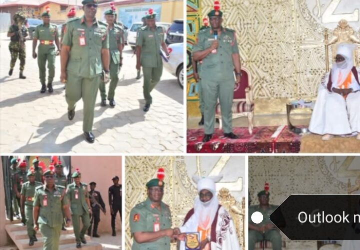 The Commandant Depot Nigerian Army Major General AB Mohammed Pays Homage To The Emir Of Zazzau On Assumption Of Office.