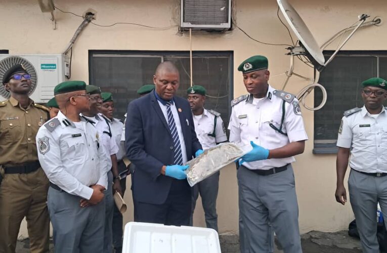 Comptroller Frank Onyeka Of TINCAN Island Hands Over Illicit Drugs Worth Over 8 Billion Naira To NDLEA.